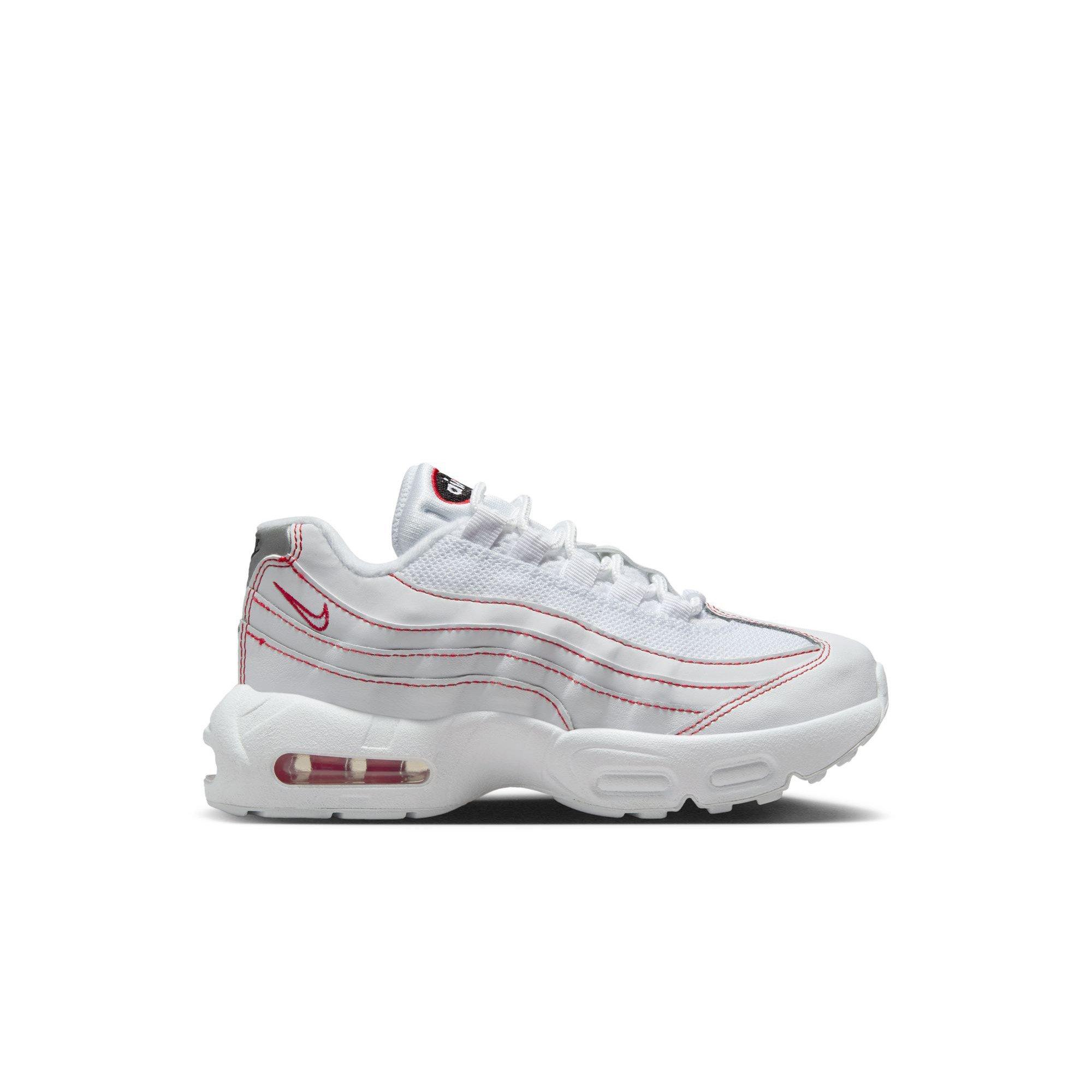 Nike Air Max 95 Preschool Boys' Shoe White/Red | Hibbett
